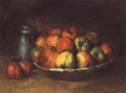 Gustave Courbet Still life with Apples and a Pomegranate Spain oil painting reproduction